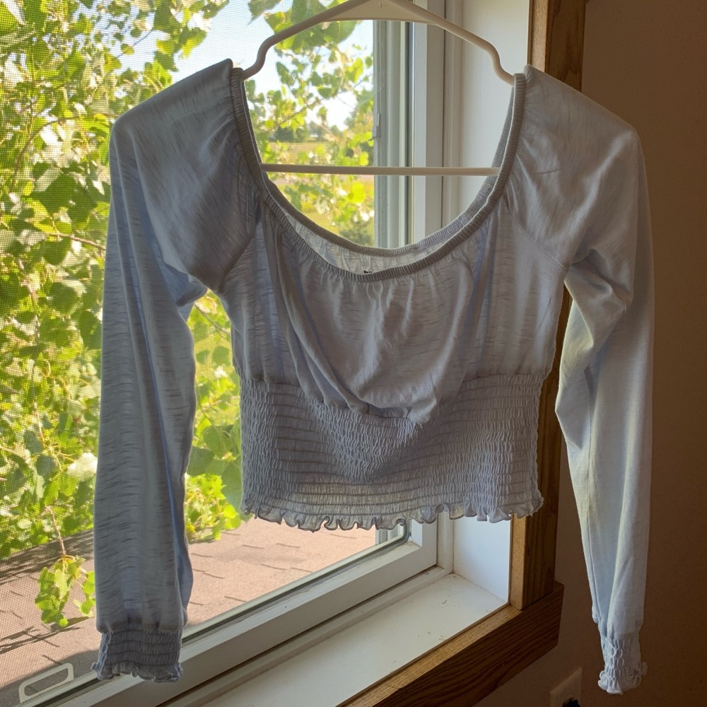 NWT Women’s Long Sleeve Off Shoulder Crop Top